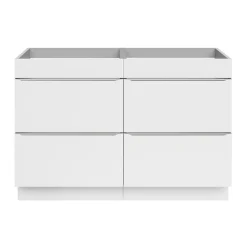 Meuble sous vasque à poser blanc brillant l.120 x H.82 x P.45 cm, GoodHome Imandra