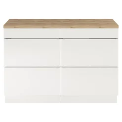 Meuble sous vasque à poser blanc brillant l.120 x H.82 x P.45 cm, GoodHome Imandra