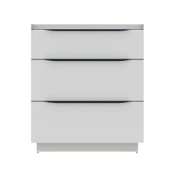 Meuble sous vasque à poser blanc mat l.80 x H.88 x P.50 cm, Pamili
