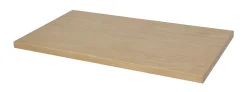 Meuble sous vasque à poser 2 tiroirs 1 niche placage chêne l.80 cm + plan de toilette placage chêne, GoodHome Perma