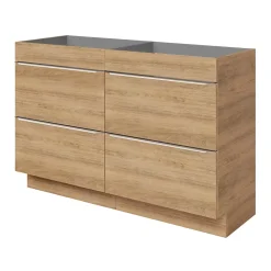 Meuble sous vasque à poser effet chêne l.120 x H.82 x P.45 cm, GoodHome Imandra