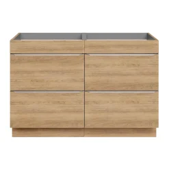 Meuble sous vasque à poser effet chêne l.120 x H.82 x P.45 cm, GoodHome Imandra