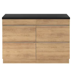Meuble sous vasque à poser effet chêne l.120 x H.82 x P.45 cm, GoodHome Imandra