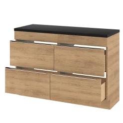 Meuble sous vasque à poser effet chêne l.120 x H.82 x P.45 cm, GoodHome Imandra