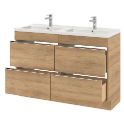 Meuble sous vasque à poser effet chêne l.120 x H.82 x P.45 cm, GoodHome Imandra