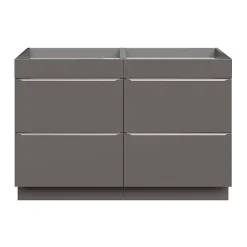 Meuble sous vasque à poser gris taupe brillant l.120 x H.82 x P.45 cm, GoodHome Imandra