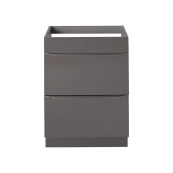 Meuble sous vasque à poser gris taupe brillant l.60 x H.82 x P.45 cm, GoodHome Imandra