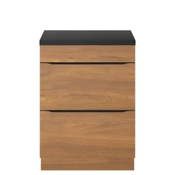 Meuble sous vasque à poser effet noyer l.60 x H.82 x P.45 cm, GoodHome Imandra