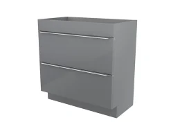 Meuble sous vasque à poser gris l.80 x H.82 x P.45 cm, GoodHome Imandra