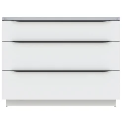 Meuble sous vasque à poser blanc brillant l.120 x H.88 x P.50 cm, Pamili