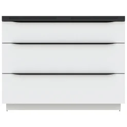 Meuble sous vasque à poser blanc brillant l.120 x H.88 x P.50 cm, Pamili