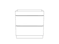 Meuble sous vasque à poser effet chêne l.80 x H.60 x P.45 cm, GoodHome Imandra