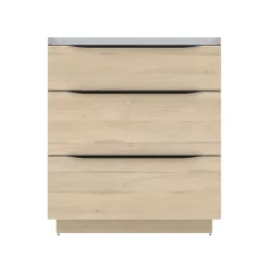 Meuble sous vasque à poser effet bois l.80 x H.88 x P.50 cm, Pamili