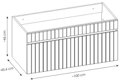 Meuble sous vasque à suspendre ICONIC blanc 100 cm