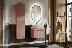 Meuble sous vasque à suspendre ICONIC rose 60 cm