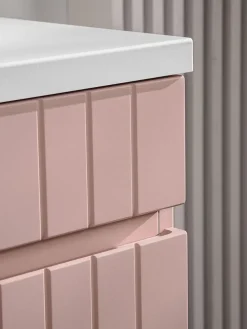 Meuble sous vasque à suspendre ICONIC rose 60 cm