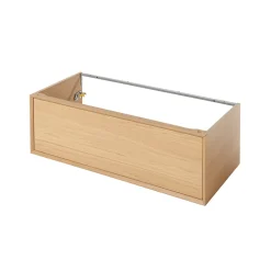 Meuble sous vasque 1 tiroir à suspendre GoodHome Avela placage chêne 100 cm