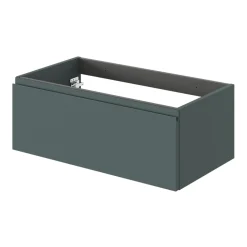 Meuble sous vasque 1 tiroir avec poignée intégrée l.80 x H.30 x P.45 cm vert forêt Kentia