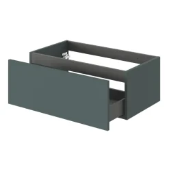 Meuble sous vasque 1 tiroir sans poignée l.80 x H.30 x P.45 cm vert forêt Kentia