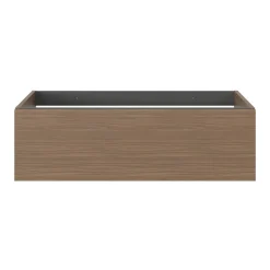 Meuble sous vasque 1 tiroir sans poignée l.100 x H.30 x P.45 cm effet noyer Kentia