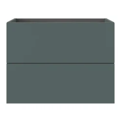 Meuble sous vasque 2 tiroirs sans poignées l.80 x H.60 x P.45 cm vert forêt Kentia
