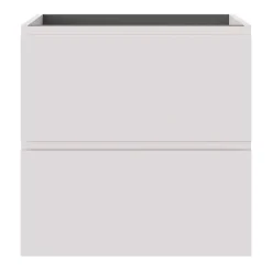 Meuble sous vasque 2 tiroirs avec poignées intégrées l.60 x H.60 x P.45 cm beige cachemire Kentia