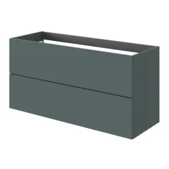 Meuble sous vasque 2 tiroirs sans poignées l.120 x H.60 x P.45 cm vert forêt Kentia