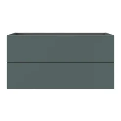 Meuble sous vasque 2 tiroirs sans poignées l.120 x H.60 x P.45 cm vert forêt Kentia