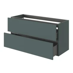 Meuble sous vasque 2 tiroirs sans poignées l.120 x H.60 x P.45 cm vert forêt Kentia