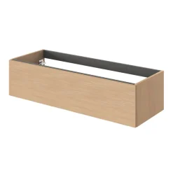 Meuble sous vasque 1 tiroir sans poignée l.120 x H.30 x P.45 cm effet chêne Kentia