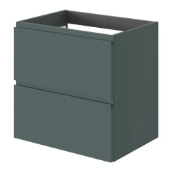 Meuble sous vasque 2 tiroirs avec poignées intégrées l.60 x H.60 x P.45 cm vert forêt Kentia