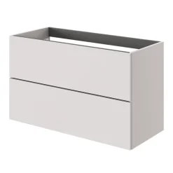 Meuble sous vasque 2 tiroirs sans poignées l.100 x H.60 x P.45 cm beige cachemire Kentia