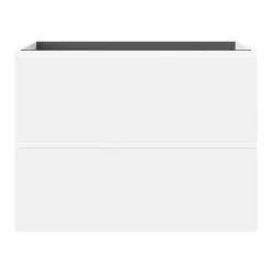 Meuble sous vasque 2 tiroirs avec poignées intégrées l.80 x H.60 x P.45 cm blanc mat Kentia