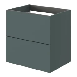 Meuble sous vasque 2 tiroirs sans poignées l.60 x H.60 x P.45 cm vert forêt Kentia