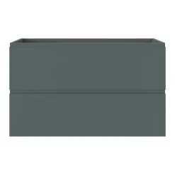 Meuble sous vasque 2 tiroirs avec poignées intégrées l.100 x H.60 x P.45 cm vert forêt Kentia