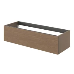 Meuble sous vasque 1 tiroir sans poignée l.120 x H.30 x P.45 cm effet noyer Kentia