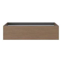 Meuble sous vasque 1 tiroir sans poignée l.120 x H.30 x P.45 cm effet noyer Kentia