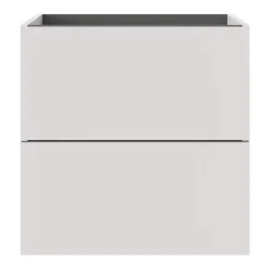 Meuble sous vasque 2 tiroirs sans poignées l.60 x H.60 x P.45 cm beige cachemire Kentia