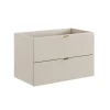 Meuble sous vasque BELLA 80 cm Coloris marron congo Finition mate et design suspendu