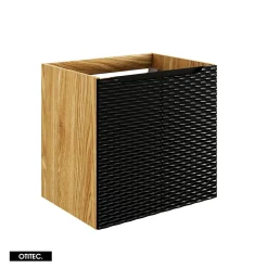 Meuble sous vasque de 90 cm - avec plan - 3 portes - SEA BLACK