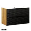 Meuble sous vasque de 90 cm - avec vasque à encastrer - 2 tiroirs - SETTA
