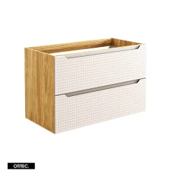 Meuble sous vasque de 90 cm - avec plan - 2 tiroirs - SETTA