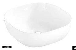 Meuble sous vasque de 120 cm - avec 2 vasques à poser - avec plan - 2 tiroirs - MINO