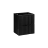 Meuble sous vasque de salle de bain VANO 2 tiroirs Noir mat L50 x P39 x H57 cm Meuble suspendu