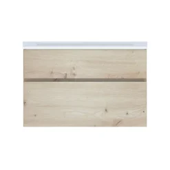 Meuble sous vasque effet chêne artisan l.90 x H.57 x P.50 cm 2 tiroirs, Calao