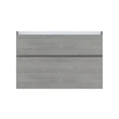 Meuble sous vasque effet chêne clair l.90 x H.57 x P.50 cm 2 tiroirs, Calao