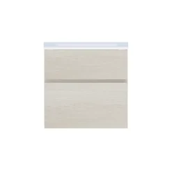 Meuble sous vasque effet chêne l.60 cm 2 tiroirs, Calao