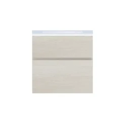 Meuble sous vasque effet chêne l.60 cm 2 tiroirs, Calao