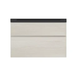 Meuble sous vasque effet chêne l.90 x H.57 x P.50 cm 2 tiroirs, Calao