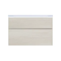 Meuble sous vasque effet chêne l.90 x H.57 x P.50 cm 2 tiroirs, Calao